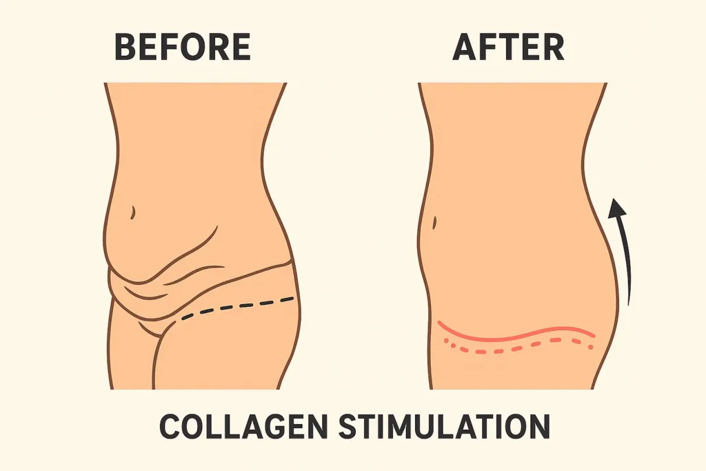 Before and after results for sagging skin after weight loss injections Amesbury