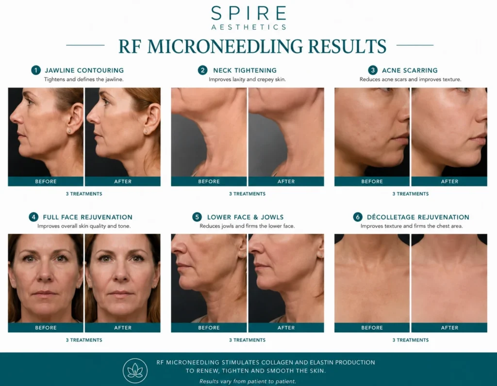 RF Microneedling Skin tightening Amesbury results